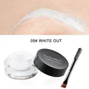 12 Colors Long-Lasting Waterproof Eyebrow Pomade with Brush