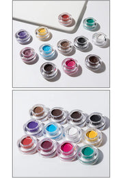 12 Colors Long-Lasting Waterproof Eyebrow Pomade with Brush