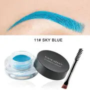 12 Colors Long-Lasting Waterproof Eyebrow Pomade with Brush