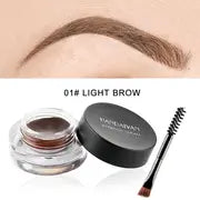 12 Colors Long-Lasting Waterproof Eyebrow Pomade with Brush