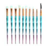 Multicolor Makeup Brushes with Electroplated Finish