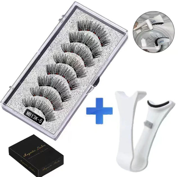 5 Pairs Magnetic Tweezers with 3D Mink Lash Curler