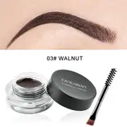 12 Colors Long-Lasting Waterproof Eyebrow Pomade with Brush