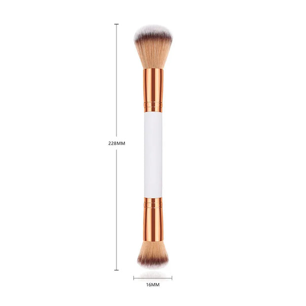 Dual-Head Makeup Brush - Platinum Powder Brush by GUJHUI