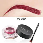 12 Colors Long-Lasting Waterproof Eyebrow Pomade with Brush