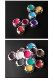 12 Colors Long-Lasting Waterproof Eyebrow Pomade with Brush