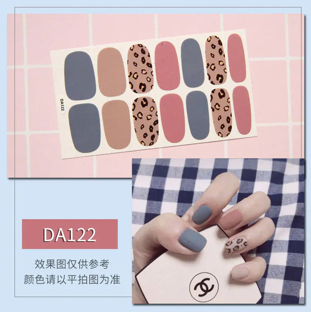 Leopard Print Nail Stickers with Peelable Backing (14 Sheets)