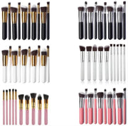 Elegant Wooden Handle Makeup Brush Set