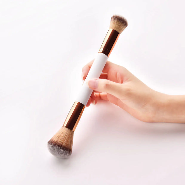 Dual-Head Makeup Brush - Platinum Powder Brush by GUJHUI