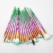 Multicolor Makeup Brushes with Electroplated Finish