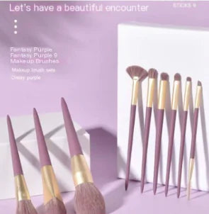 9-Piece Purple Sweet Potato Makeup Brush Set