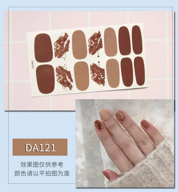 Leopard Print Nail Stickers with Peelable Backing (14 Sheets)