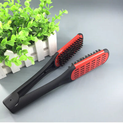 Professional Matte Black Red Straightening Hair Comb