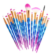 Multicolor Makeup Brushes with Electroplated Finish