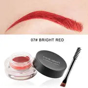 12 Colors Long-Lasting Waterproof Eyebrow Pomade with Brush