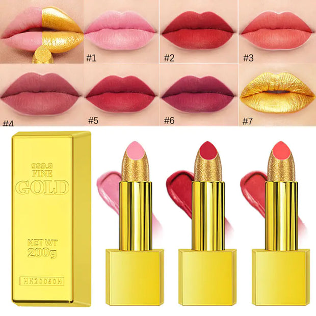 7 Colors Glitter Matte Waterproof Lipstick Set