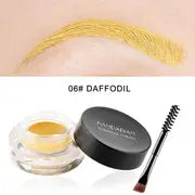 12 Colors Long-Lasting Waterproof Eyebrow Pomade with Brush