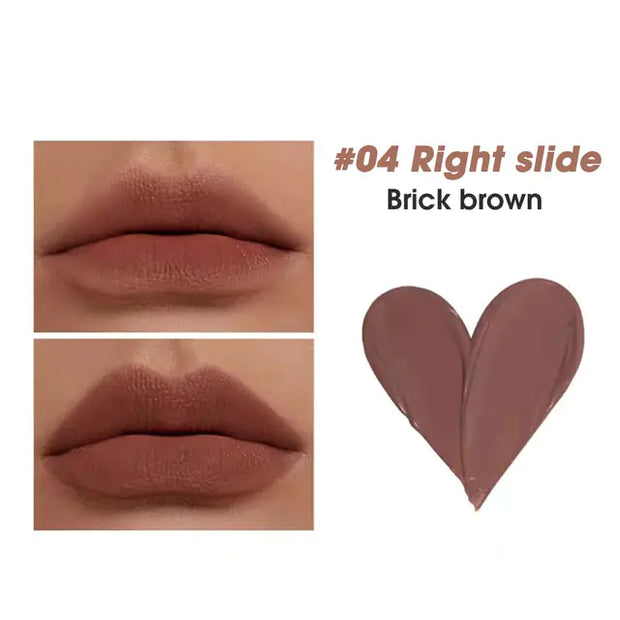 5 Colors Velvet Matte Waterproof Heart Shape Lip Gloss