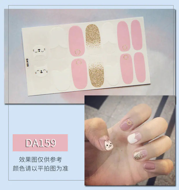 Leopard Print Nail Stickers with Peelable Backing (14 Sheets)