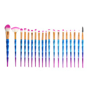 Multicolor Makeup Brushes with Electroplated Finish