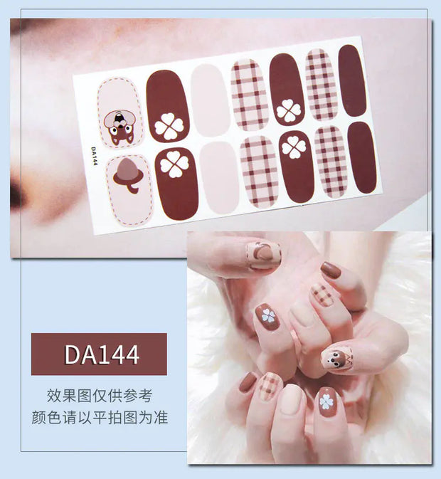 Leopard Print Nail Stickers with Peelable Backing (14 Sheets)