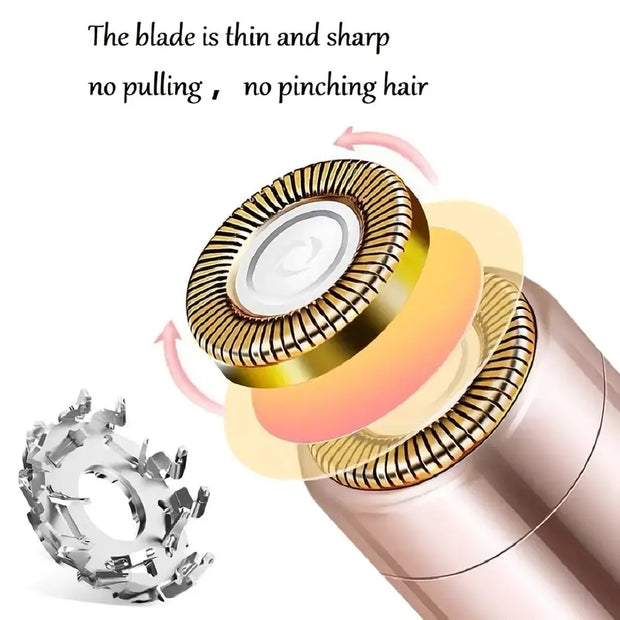 Painless Waterproof Facial Hair Remover with LED Light