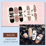 Leopard Print Nail Stickers with Peelable Backing (14 Sheets)
