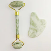 110g Xiu Yu White Jade Facial Roller Gua Sha Set